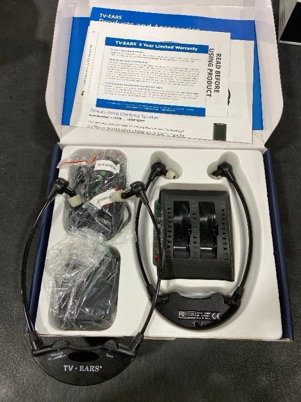 TV Ears 50 Dual Digital Wireless Headset System With 2 Headsets RF Transmitter - Image 2 of 3
