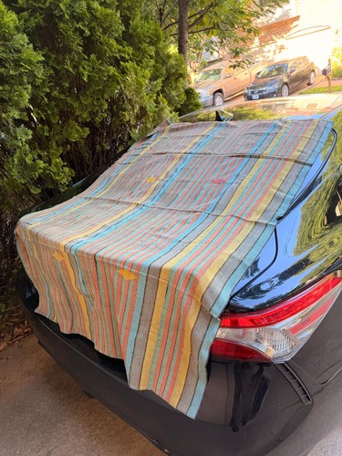Vintage Striped Kente Cloth Ghana | 60x42 Multicolor African Fabric Ashanti (B)