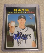 PETER FAIRBANKS SIGNED 2020 TOPPS HERITAGE BASEBALL ROOKIE CARD #640 TTM AUTO RC
