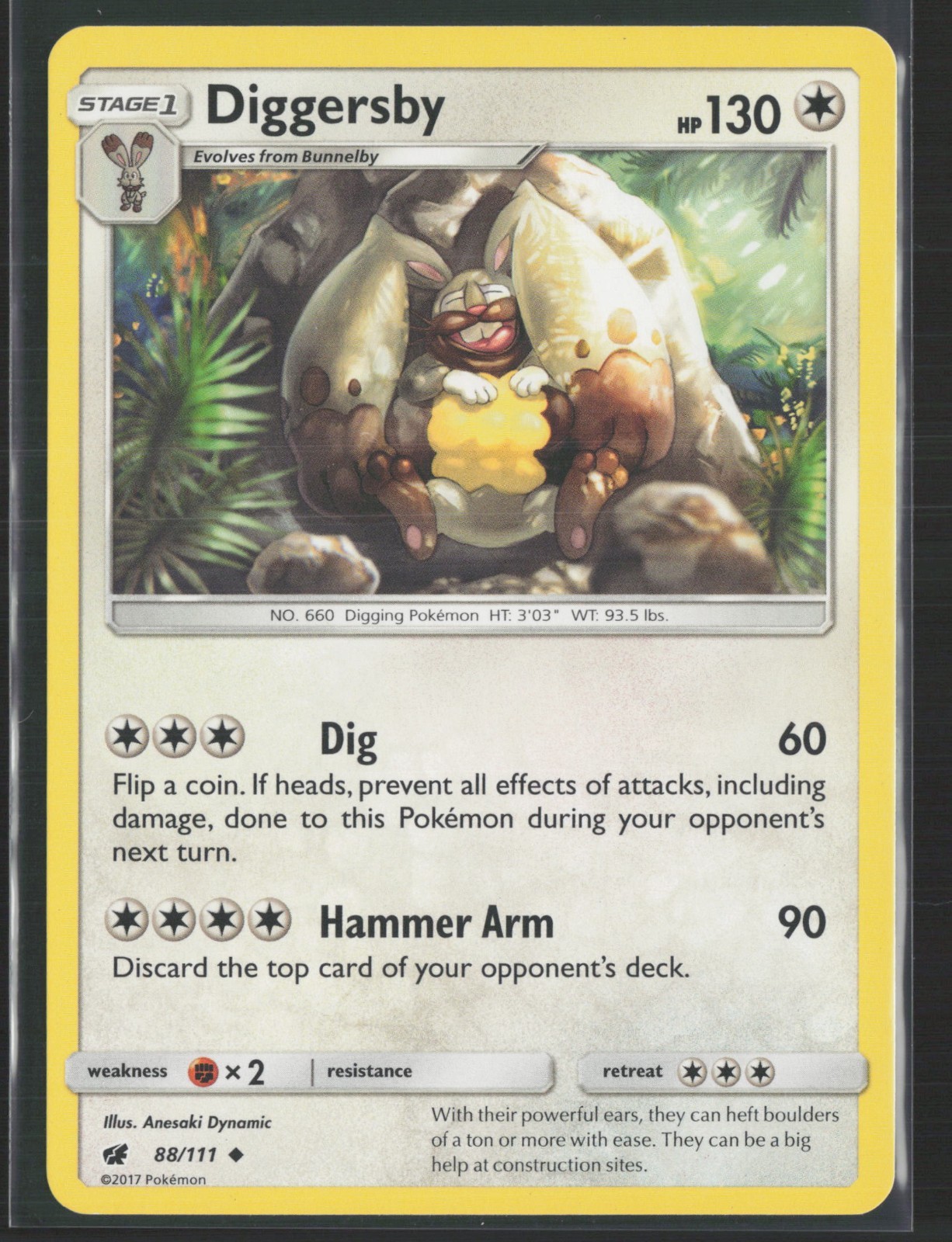 Diggersby 88/111 - Crimson Invasion - PTCG - MP