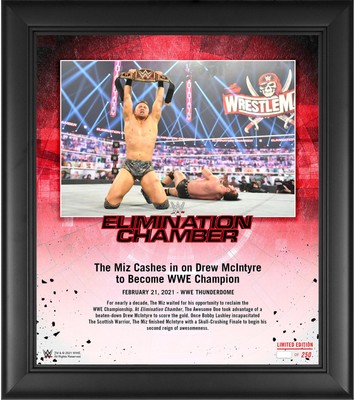 The Miz WWE Framed 15x17 2021 Elimination Chamber Collage - LE of 250