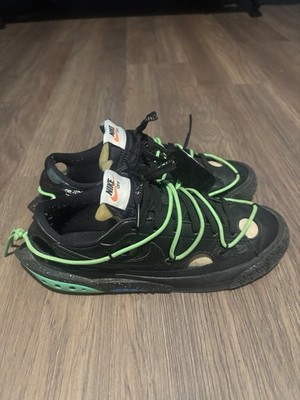 Nike x Off-White Black Green Low Top Lace Up Athletic Sneakers Men