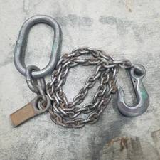 Campbell 9/32" x 6 FT Rigging 1-Leg Hoist Chain Sling, WLL-4300, 2 TON - USED