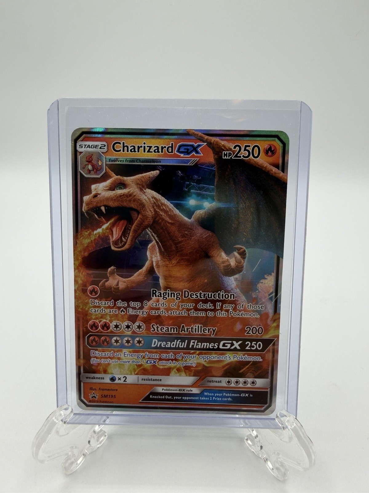 Charizard GX SM195 - Sun & Moon Black Star Promo Holo Pokemon NM