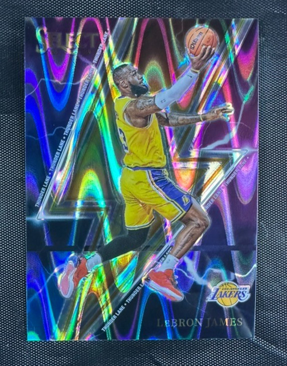 LeBron James 2023-24 Select Thunder Lane #8 Tectonic Prizm Refractor Silver SSP