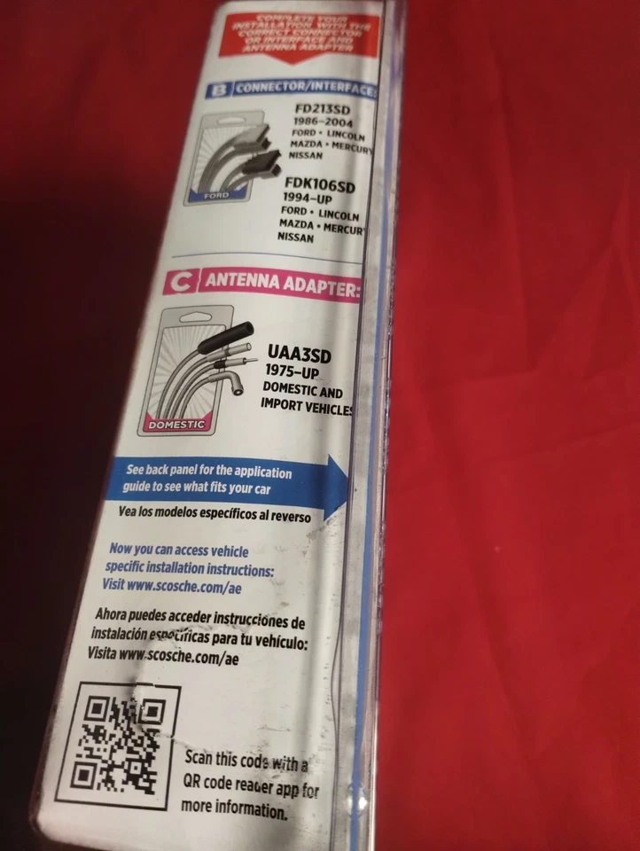  Scosche Stereo Install Kit FD2080 Ford 1995-11 Single, ISO DIN, Removable-face  - Image 2 of 4