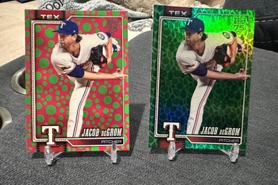 2026 Topps Series 1 Jacob Degrom Green Easter Egg & Pink Polka Dot 