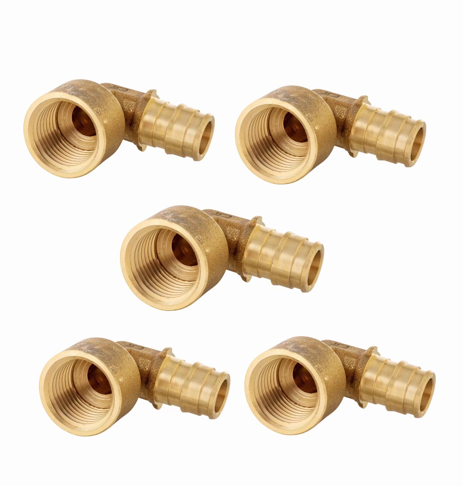 EFIELD 5 PCS 3/4" Pex A Expansion Brass Fitting Female NPT Elbow Adapter