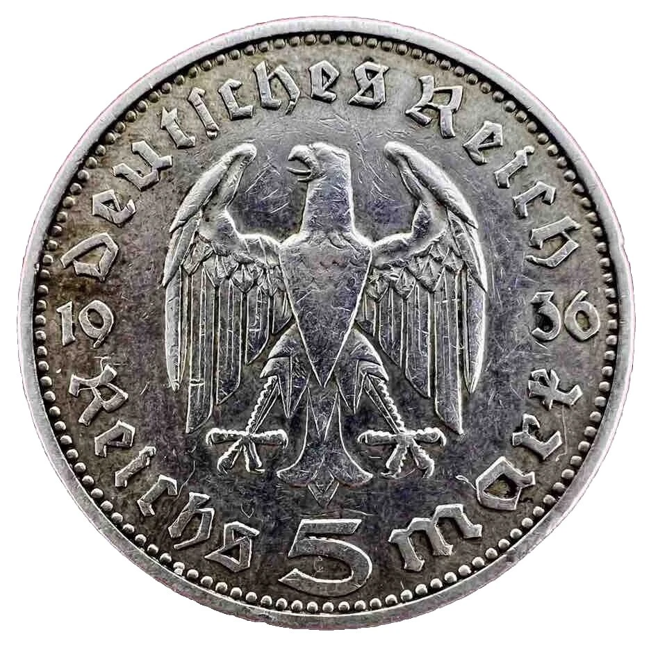 Silver 1936 Year German Coins
