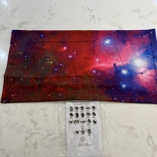 Red Blue BurstsNeck Gaiter Tube Scarf Buff Face Cover Multi Color 100% Polyester