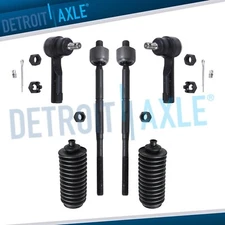 Brand New 6pc Inner & Outer Tie Rod + Tie Rod Boots for Nissan Sentra and 200SX