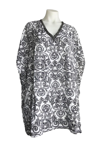 NVELOP SUN Uv protectant beach cover-up printed Poncho Tunic Sz S/M