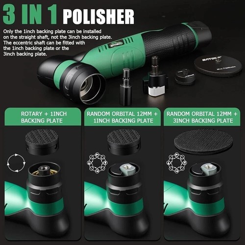 BATOCA S5 Mini Cordless Car Polisher Buffer Sander Polishing Machine RO&DA 1" 3" - Picture 9 of 9