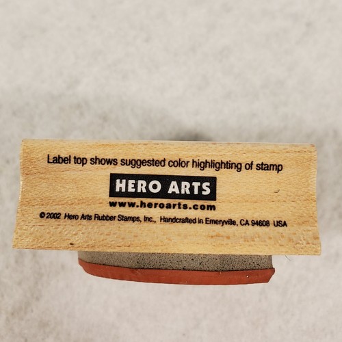 Estampilla de goma montada en madera de caracol de madera con estampados poéticos ornamental de artes de héroe - Imagen 5 de 6