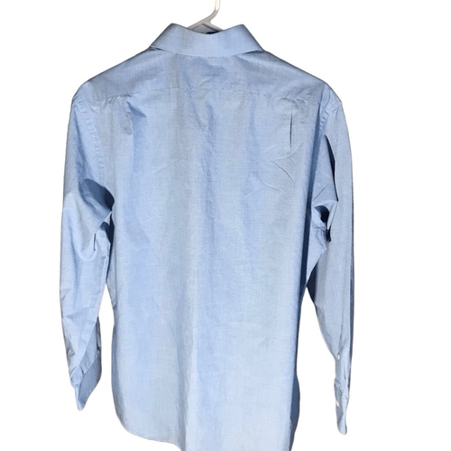 Van Heusen Traveler Fitted cool comfort button down Shirt Mens SZ 16 blue (Bt) - Picture 2 of 4