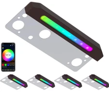 4pcs 7inch LED Smart RGBW Hardscape Pavers Lighting Retaining IP65 Step Lights