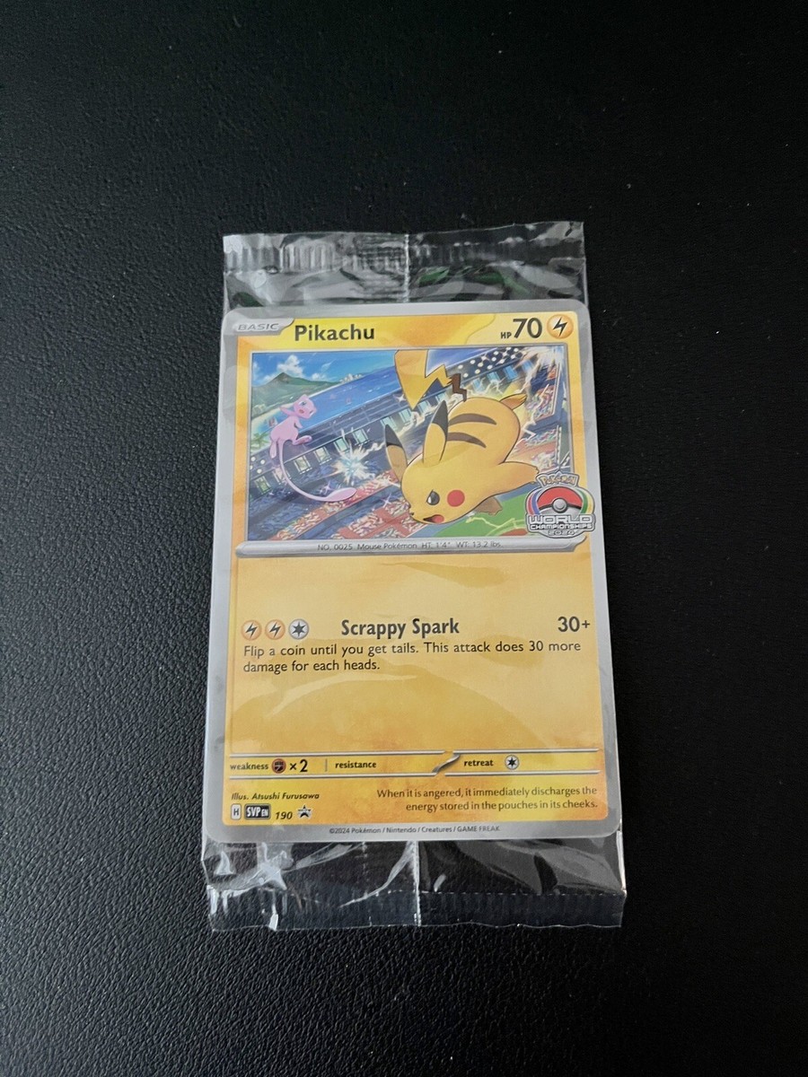 Pikachu SVP EN 190 - 2024 World Championships Sealed Promo