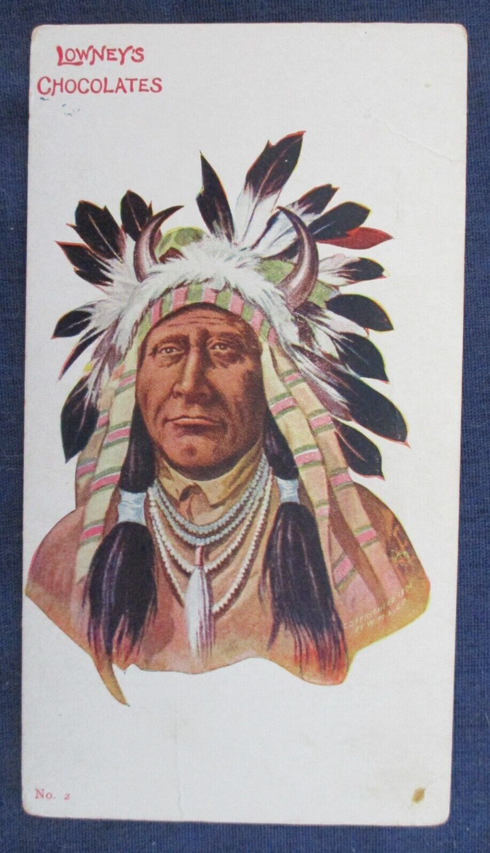 1900s Native American Indian Chief Lowney's Chocolate Candy