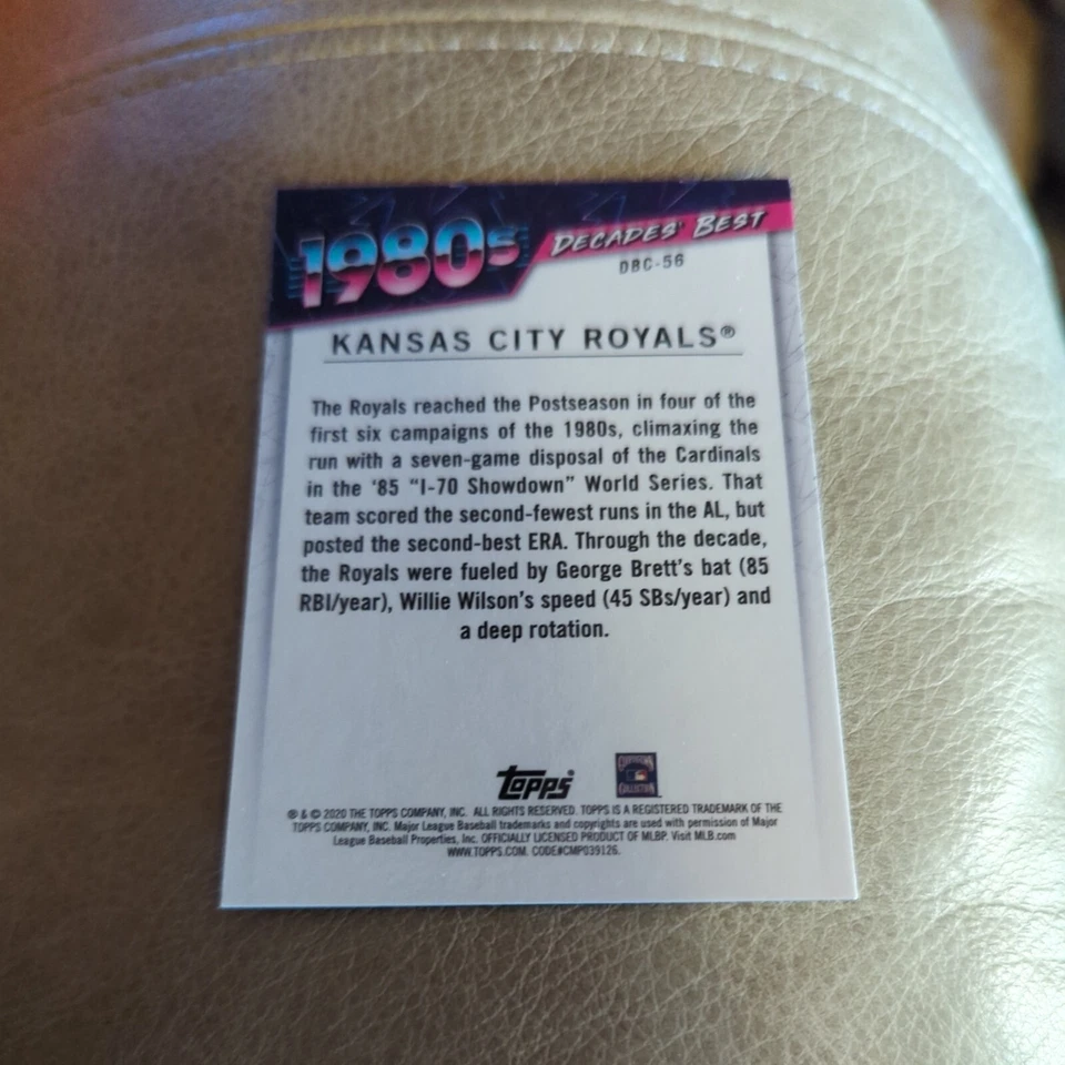 2020 Topps Decades Best Chrome Series 2 Teams Kansas City Royals Team #DBC-56 - Image 2 of 2