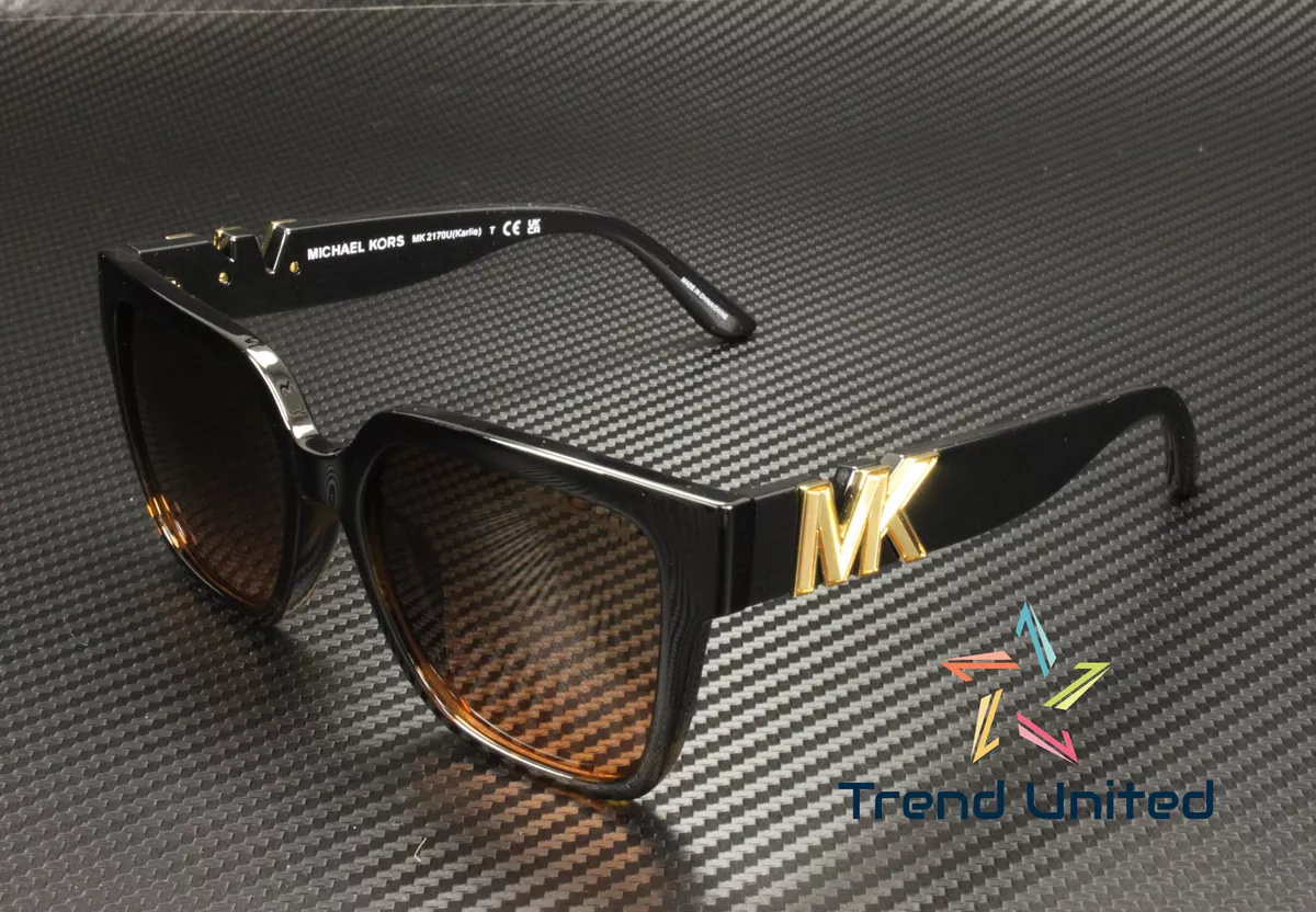 Michael Kors MK2170U Karlie 54 Grey Orange Gradient & Black/Dark Tortoise  Sunglasses