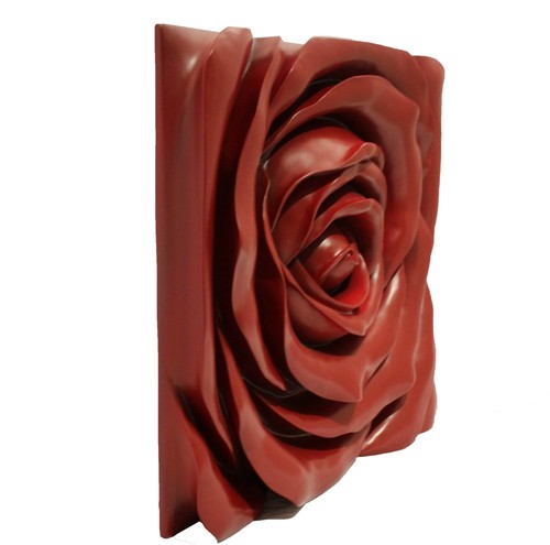 VALENTINES DAY LARGE 3D RED ROSE WALL PLAQUE SCULPTURE SILVER GOLD WHITE/PINK - Picture 2 of 6