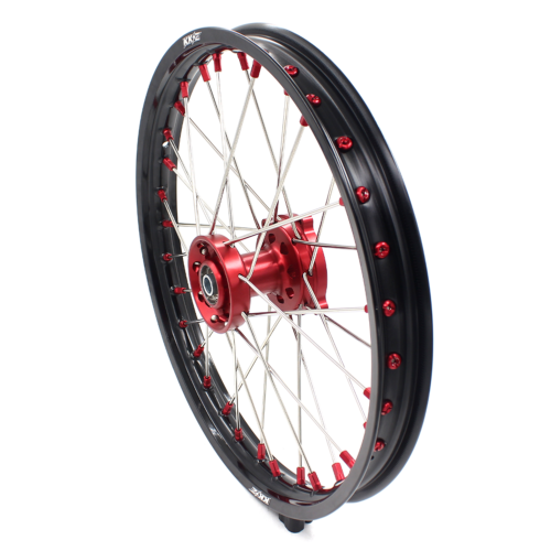 KKE 19/16 Big Kid's Wheels Rims Set Fit Honda CRF150R CRF150RB 2007-2024 CNC Red - Foto 13 di 15