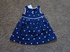 CARTER'S brand NWT girl's sz 9 months blue sleeveless dress w/boats  bloomers