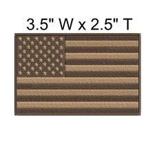 AMERICAN FLAG EMBROIDERED PATCH Hook Loop US DESERT TAN SUBDUED SHOULDER USA new