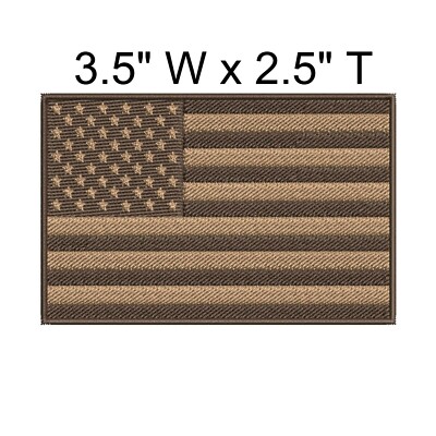 AMERICAN FLAG EMBROIDERED PATCH Hook Loop US DESERT TAN SUBDUED SHOULDER USA new