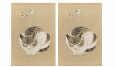 2 CAT KITTEN NOTE CARDS GREETING CARDS + ENVELOPES Notecards Japanese ...