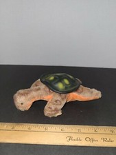 Vintage Hard Shell Turtle Stuffed Animal Toy