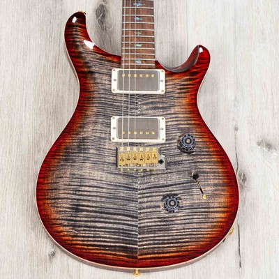 PRS Paul Reed Smith Wood Library Custom 24 Guitar, Korina, Charcoal Cherry Burst