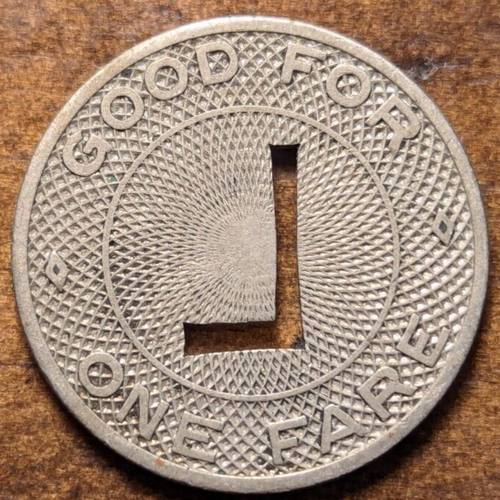 1937 Columbus, Indiana IN Leppert Bus Lines 23mm Good For One Fare Transit Token - Picture 2 of 4