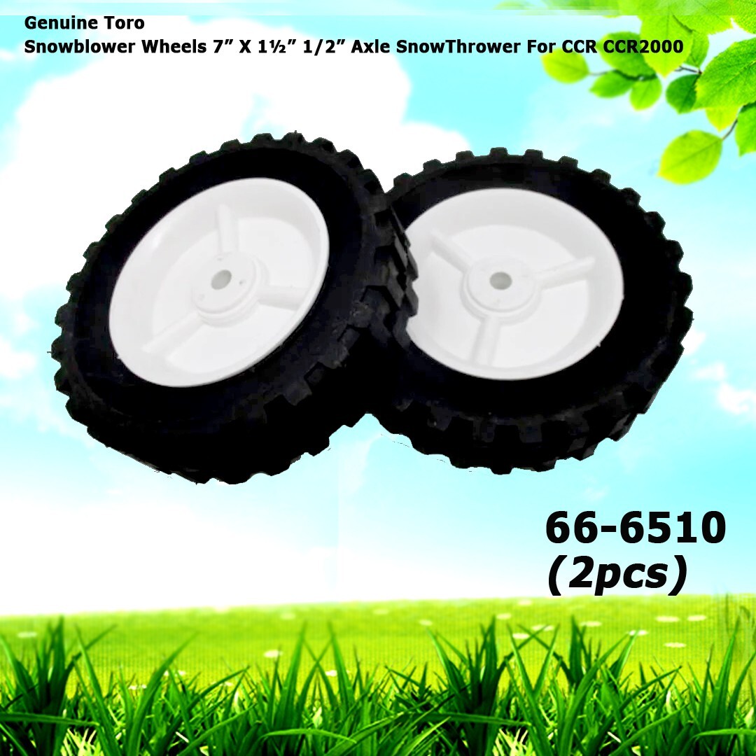 2 Genuine Toro 66-6510 Wheels 7” X 1½” 1/2” Axle SnowThrower For