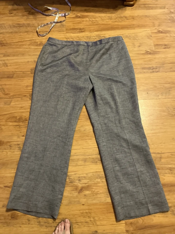 Pantalones grises forrados de pierna completa Covington talla 18 para mujer Foto 3 de 3