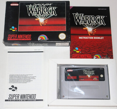*Authentic Complete* Super Nintendo SNES Game Warlock UK PAL War Lock  UK