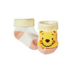 Cartoon Bear Baby socks, Cute Plush Bear Newborn Socks - Unisex Baby Gift