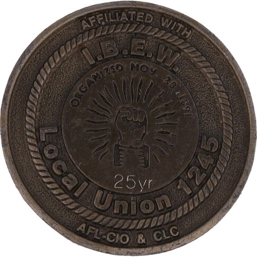 Ibew 1245 Union International Brotherhood Electrical Worker Vintage Belt Buckle