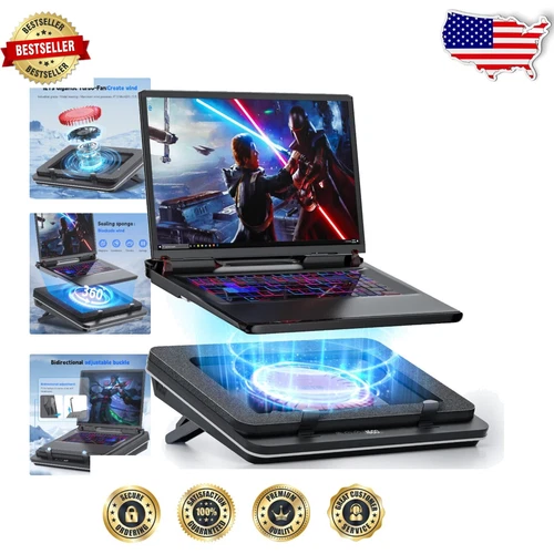 GT600 Gaming Laptop Cooling Pad - Gigantic 5.5” Turbo Fan for 14-19.3'' Laptops