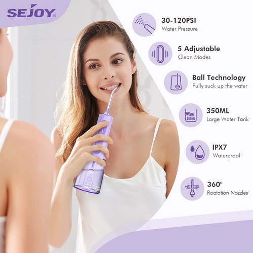Electric Water Jet Pick Dental Flosser Oral Irrigator Teeth Tooth Wash Cleaning - Picture 10 of 11