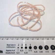 Pink Round Pearl Style Beads 3mm Acrylic / Faux Pearl Beads 500 pieces