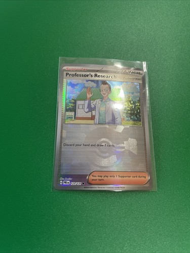 Pokémon TCG Professor's Research 123/131 Pokeball Reverse Prismatic Evolutions - Picture 3 of 3
