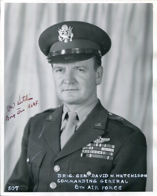 General David William Hutchison 308th Bombardment Wing Signed Autograph Photo