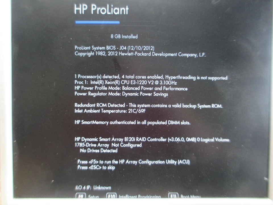 HP ProLiant ML310e Gen8 SERVER Intel Xeon Quad Core @ 3.10GHz 8GB DDR3 NO HDD - Image 4 of 4
