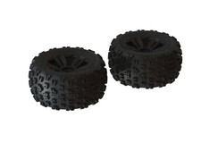 Arrma ARA550059 dBoots Copperhead2 MT Mounted TIres Black 2 Kraton 6S
