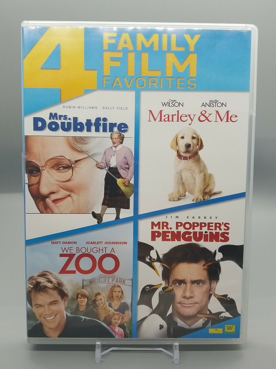 Marley Me/Mr. Poppers Penguins/Mrs. Doubtfire/We Bought a Zoo (DVD