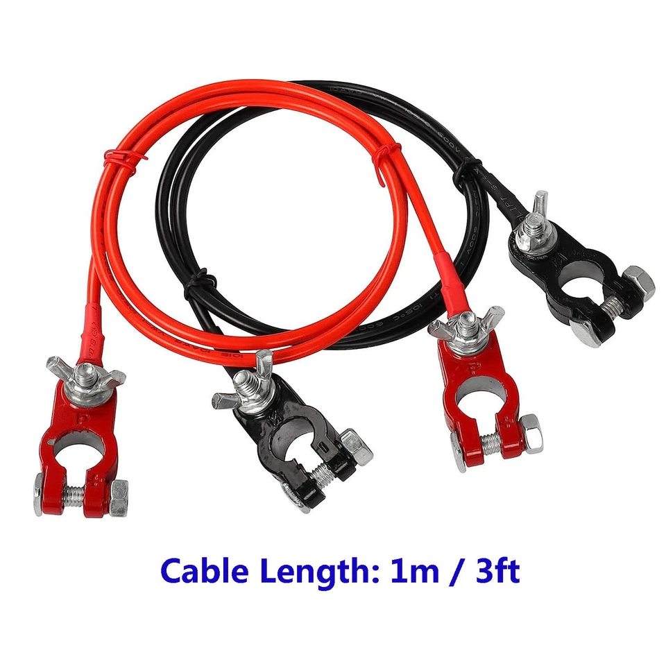 Auto Battery Terminal Connector Cable 10AWG Aluminum Alloy Clamp Marine Solar RV - Image 2 of 4