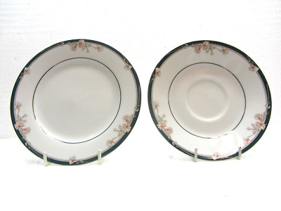 Moderner Fine China Noritake Forest Eve Teller und Untertasse 4006 SriLanka