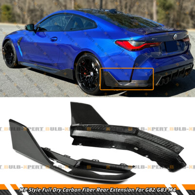 For 21-26 BMW G82 G83 M4 MP Style Dry Carbon Fiber Rear Bumper Corner Extension