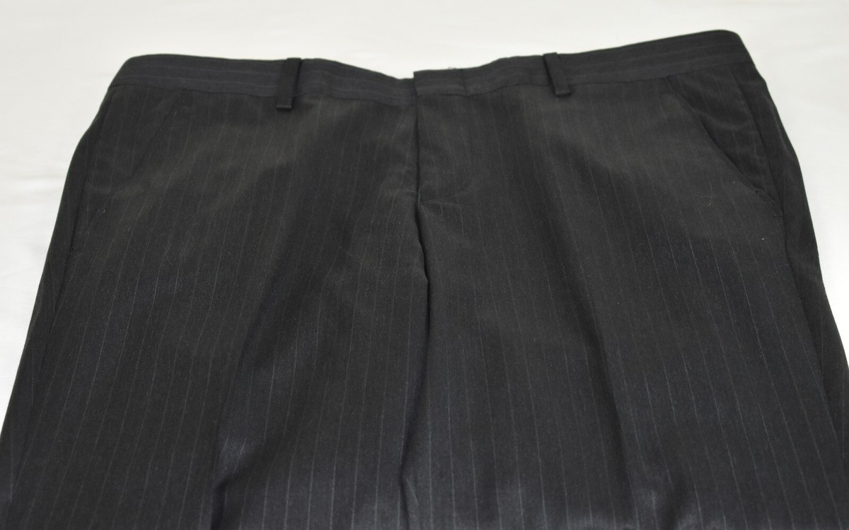 Perfect Emporio Armani *Robert Line* Charcoal Grey Pinstripe Suit